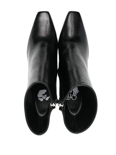 Off-White Allen 140mm leather ankle boots - Black