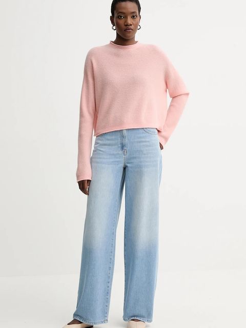 American Vintage sweter z wełną damski kolor różowy RAX18H - zdjęcie produktu nr 2