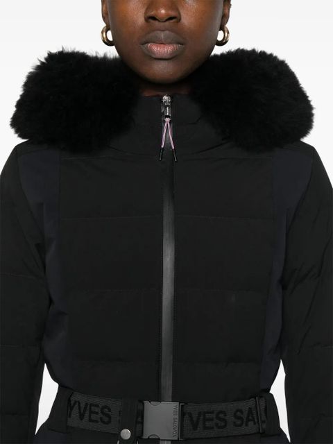 Yves Salomon belted ski jacket - Black