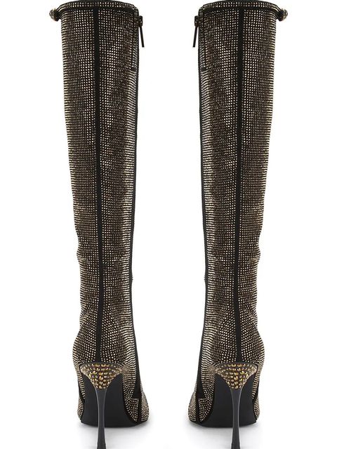 Kurt Geiger London kozaki Mayfair Point Knee Boot damskie kolor czarny na szpilce 4992705609