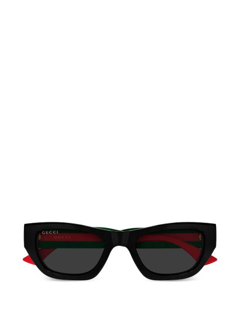 Gucci Eyewear stripe logo sunglasses - Black - zdjęcie produktu nr 1