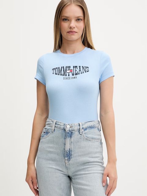 Tommy Jeans T-shirt damski z bawełną - zdjęcie produktu nr 1