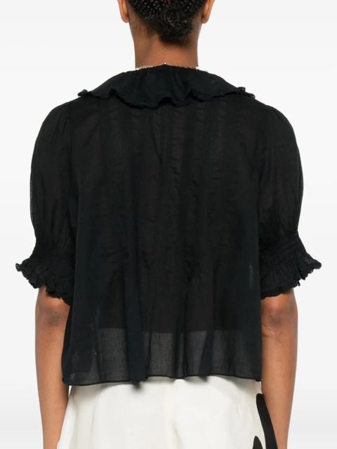 DÔEN Henri ruffled blouse - Black