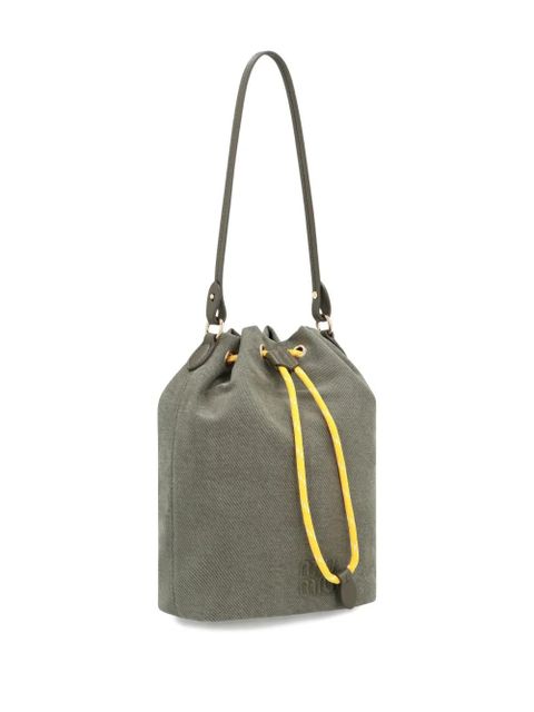 Miu Miu gabardine bucket bag - Green