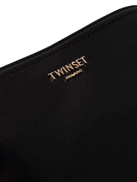 TWINSET logo-plaque shoulder-strap tote bag - Black