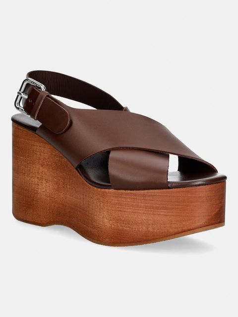 Weekend Max Mara sandały skórzane Wkaangio - zdjęcie produktu nr 1