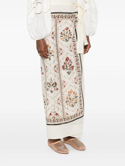 Agua By Agua Bendita Lavanda Andes floral-print pareo - Neutrals