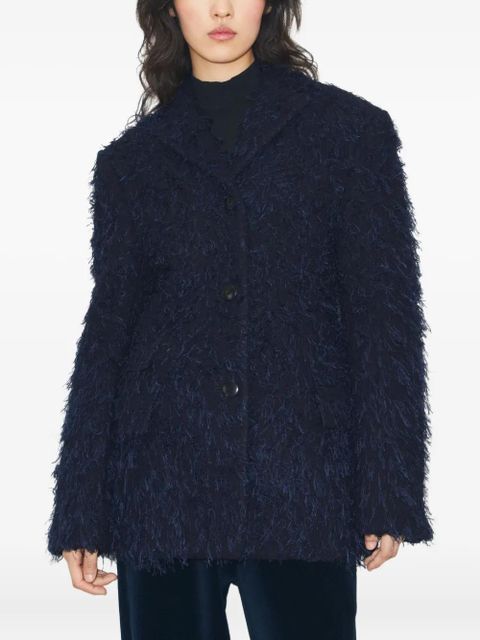 Tory Burch textured wool blazer - Blue