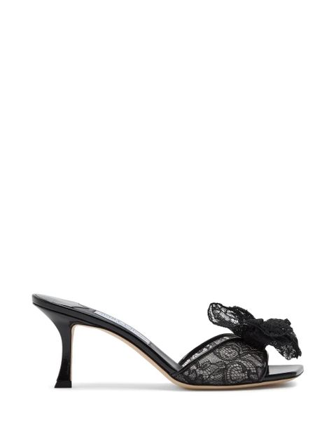 Jimmy Choo Skye Corsage bow-detail mules - Black - zdjęcie produktu nr 1