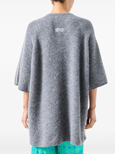 American Vintage Vitow buttoned short-sleeve cardigan - Grey