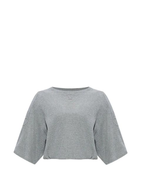 MISBHV knitted cropped T-shirt - Grey - zdjęcie produktu nr 1