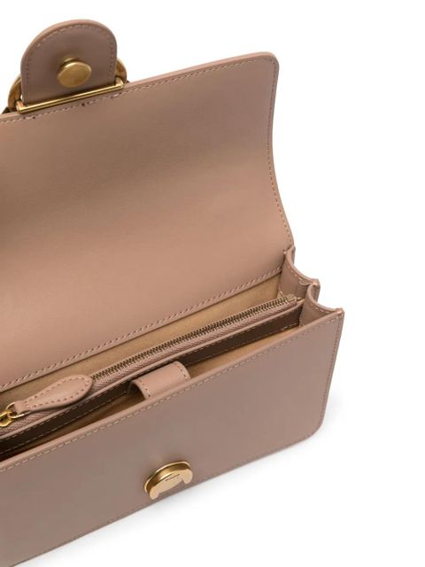 PINKO mini i Love One leather bag - Neutrals