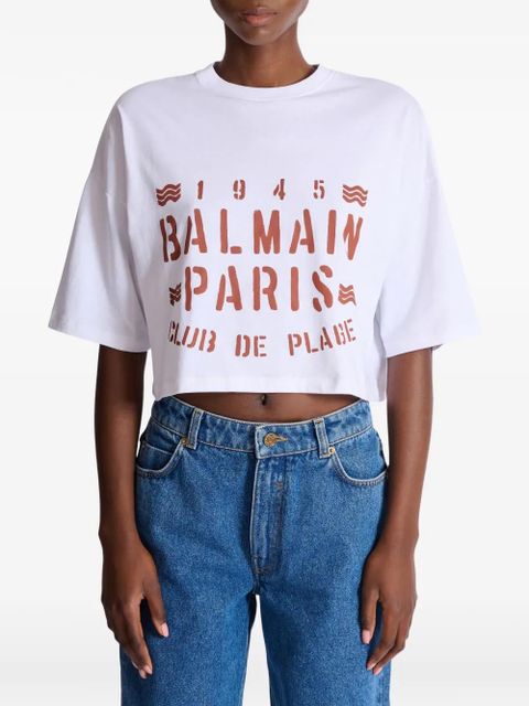 Balmain printed T-shirt - White