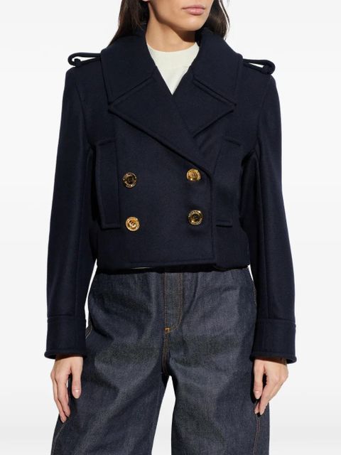 Givenchy gold-tone button wool jacket - Blue