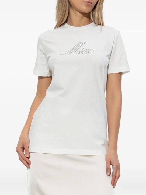 Blumarine rhinestone-embellished T-shirt - White - zdjęcie produktu nr 2