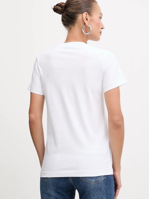 Pinko t-shirt bawełniany damski kolor biały 101752 A2RD