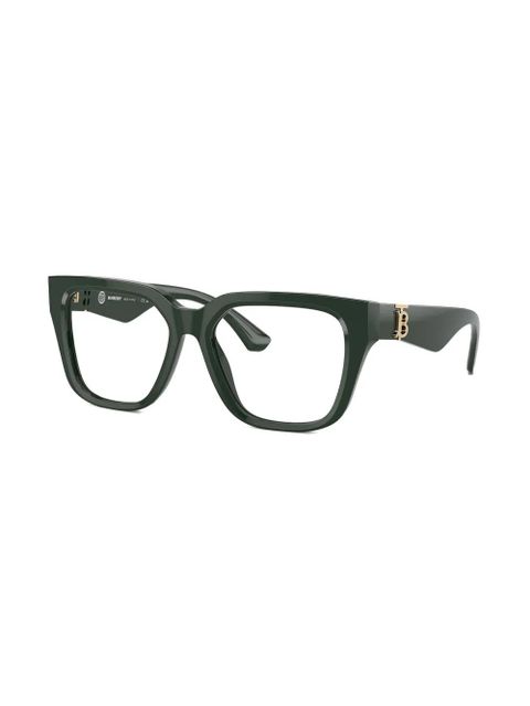 Burberry Eyewear logo-plaque square-frame glasses - Green