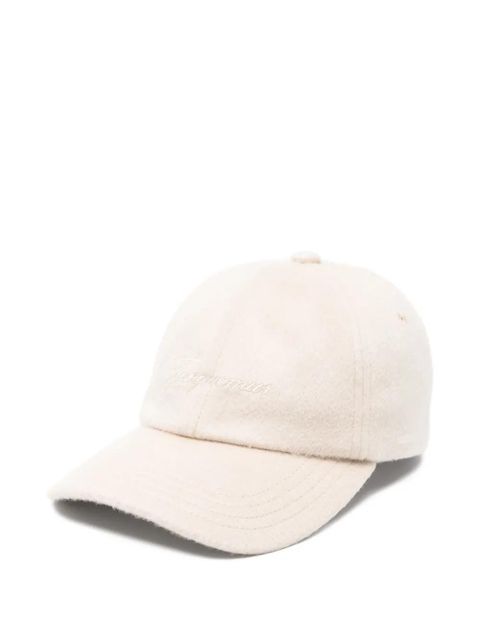 Jacquemus embroidered-logo baseball cap - Neutrals - zdjęcie produktu nr 1