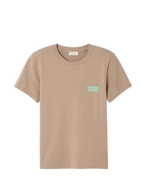 American Vintage crew-neck logo-detail T-shirt - Neutrals - zdjęcie produktu nr 1