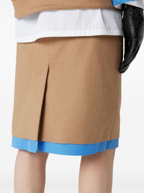 Miu Miu camel-hair midi skirt - Brown