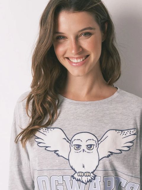 women'secret piżama damska kolor szary 3132130