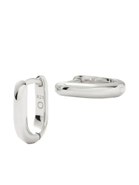 Missoma ovate mini hoop earrings - Silver