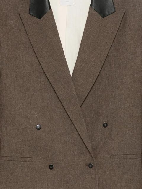 Alysi double-breasted blazer - Brown