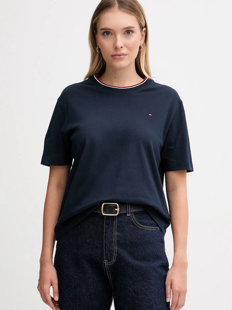 Tommy Hilfiger t-shirt damski kolor granatowy WW0WW47310 - zdjęcie produktu nr 1