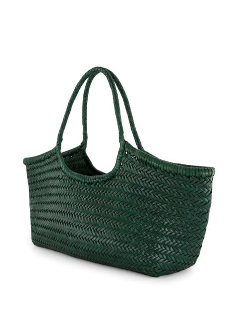 DRAGON DIFFUSION Large Nantucket woven leather tote bag - Green