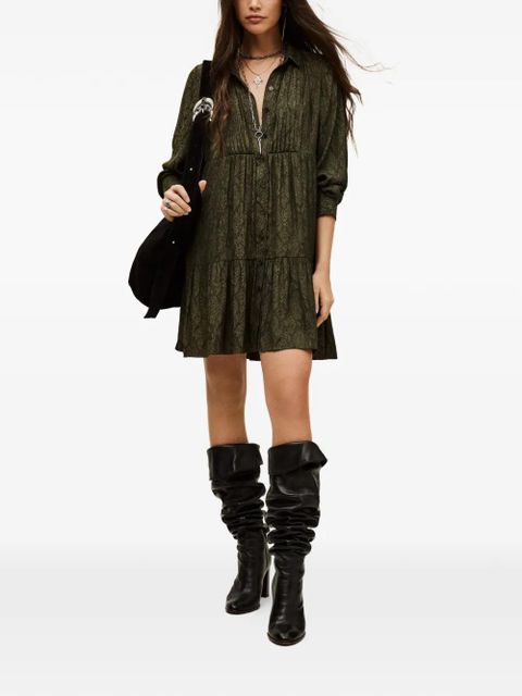 Ba&Sh Rosyna snake-pattern mini dress - Green - zdjęcie produktu nr 2