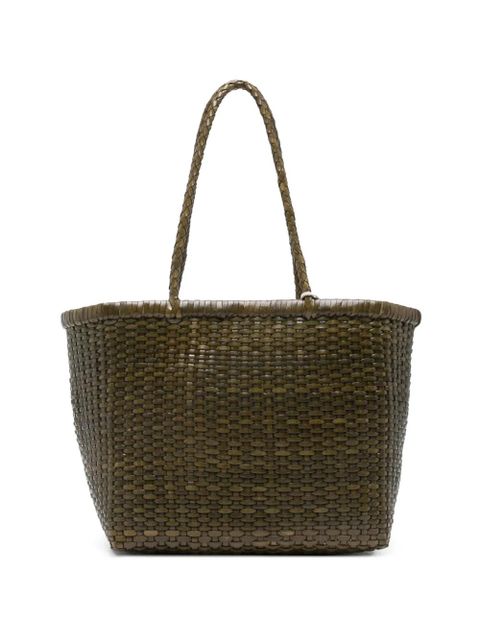 DRAGON DIFFUSION small Grace Basket woven tote bag - Green - zdjęcie produktu nr 1