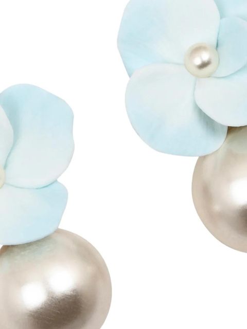 Jennifer Behr Addison floral-motif earrings - Blue