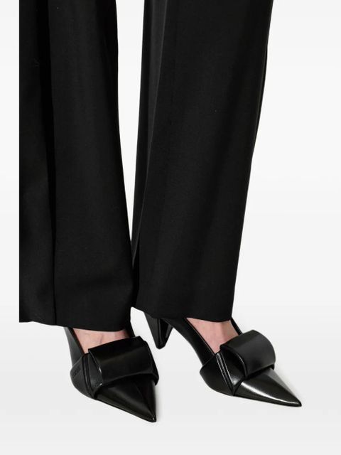 LOEWE Origami pointed-toe leather pumps - Black