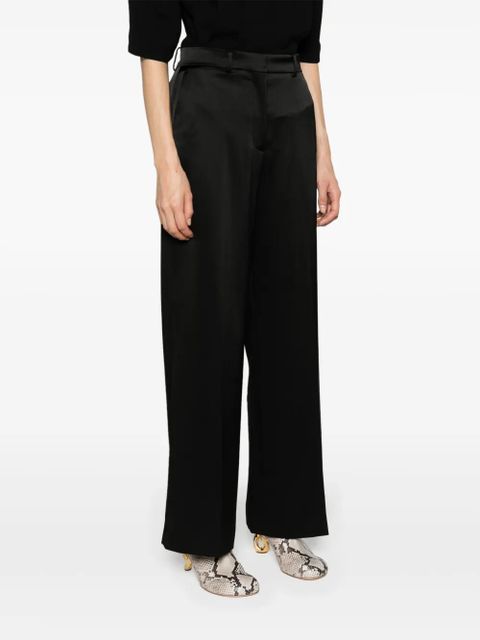 Lanvin satin-finish straight-leg trousers - Black
