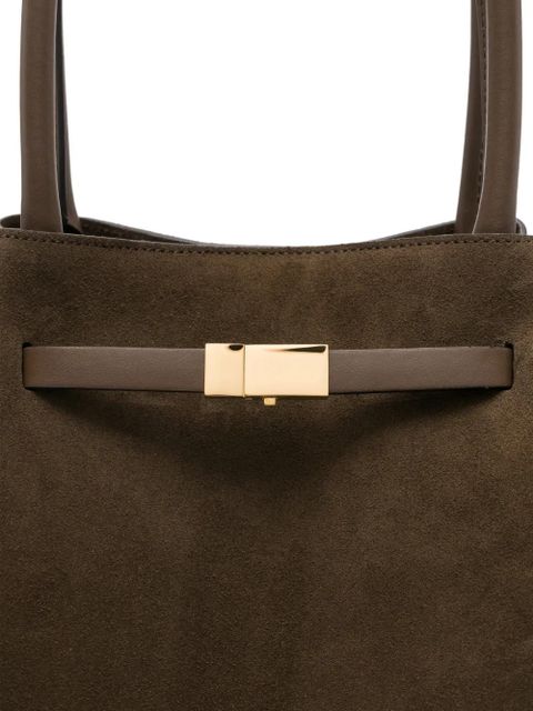 DeMellier gold-tone suede tote bag - Brown