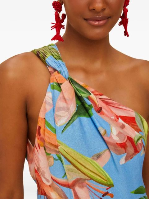 FARM Rio floral-print midi dress - Blue