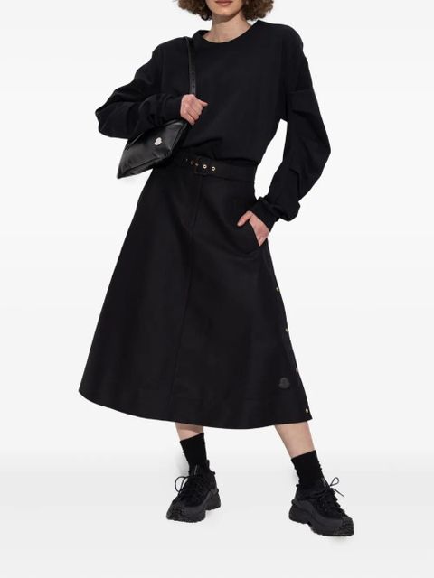 Moncler belted button-fastening midi skirt - Black - zdjęcie produktu nr 2