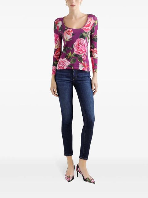 Dolce & Gabbana floral-print top - Pink
