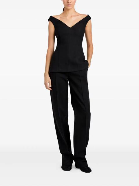 Proenza Schouler Mariam V-neck top - Black