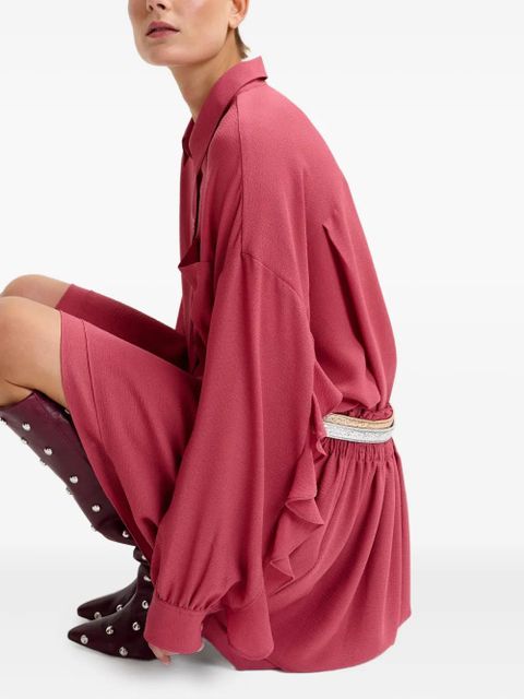 Essentiel Antwerp smocked mini skirt - Pink