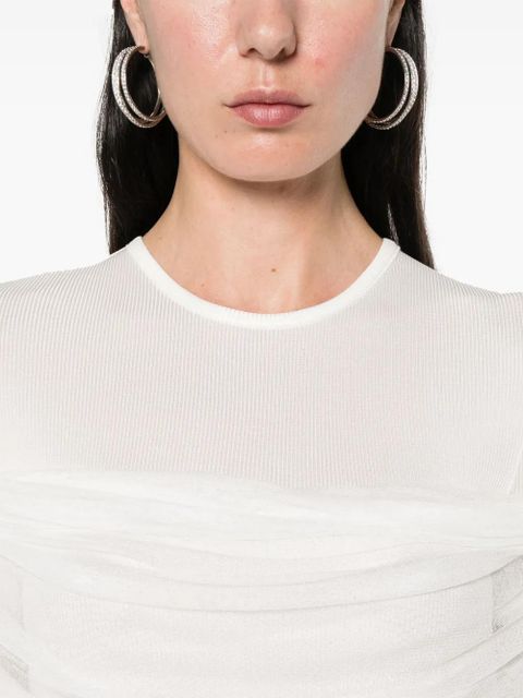 Christopher Esber Sonora draped-panel T-shirt - White
