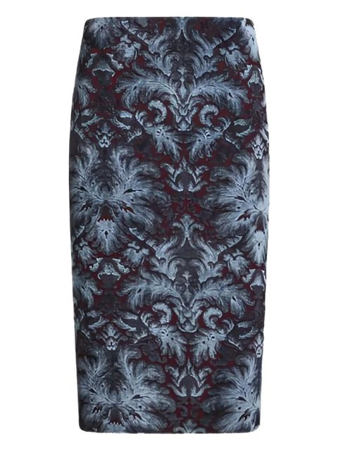 ETRO damask-pattern pencil midi skirt - Blue - zdjęcie produktu nr 1