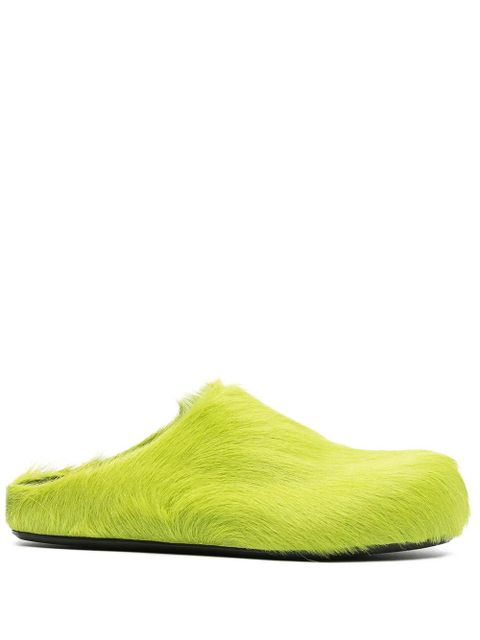 Marni Fussbet Sabot calf-hair slippers - Green - zdjęcie produktu nr 1