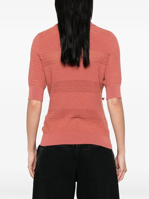 Essentiel Antwerp Jarts bow-detail polo shirt - Pink