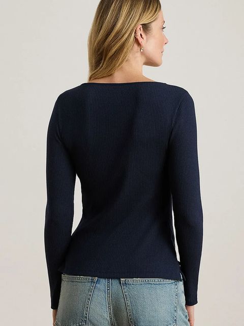 Lauren Ralph Lauren longsleeve kolor granatowy 200980145 - zdjęcie produktu nr 2