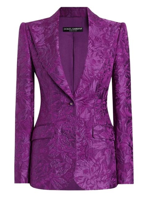 Dolce & Gabbana DNA floral-brocade blazer - Purple - zdjęcie produktu nr 1