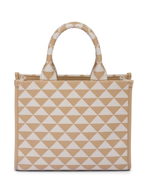 Prada small Symbole jacquard tote bag - Neutrals - zdjęcie produktu nr 2