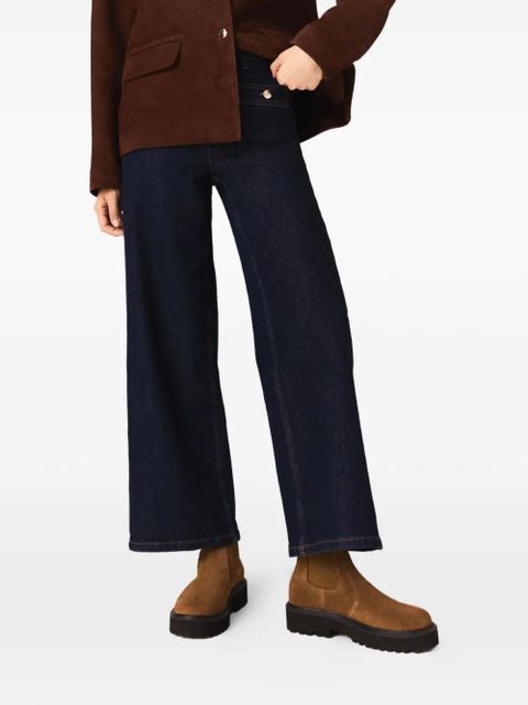 Maje patch-pocket cropped jeans - Blue