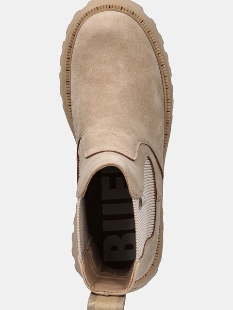 Buffalo sztyblety Aspen Chelsea damskie kolor beżowy na platformie 1270119-BRN