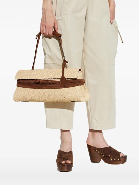 Moschino belt-detail woven tote bag - Neutrals - zdjęcie produktu nr 2